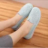 Casual Shoes Summer Hollow Out Women Flats Slip On Ballet Shallow Hand-made Genuine Leather Womens Loafers