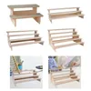Jewelry Pouches Wooden Display Riser Shelf Decor Practical Tabletop Collectibles Stand