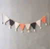 Triangle Bunting Cotton Banner Ghirlanda per festa di compleanno Baby Shower Festival Nursery Room Decor 122093166550