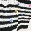 Basic & Casual Dresses designer 24 Summer New Product Polka Dot Knitted Tank Top Short sleeved for Women WMJ7