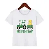 T-shirts Enfants Ceci est mon T-shirt d'anniversaire 1-10 pour les garçons et les filles.Vêtements imprimés de tracteur à la ferme cool pour les cadeaux de fête heureux pour enfants.T-shirt doux bébé topl2405