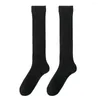 Women Socks Breathable Mid Length Casual Vertical Stripes Cotton Thigh Tights Thin Leggings