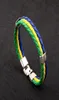 Nya mode Ryssland Spanien Frankrike Brasilien Flagläder Team Armband Men039S Högkvalitativt fotbollsfan Par Present Jewel Fan Gif6624827