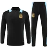 Arjantin Trailsuit Futbol Formaları 2024 2025 Arjantin Ceket Futbol Gömlekleri Messis di Maria Dybala de Paul Maradona Erkekler Çocuklar Eğitim Takım Takımları Kiti