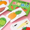 32pcs Toddler Eşleştirme Kartı Erken Montessori Bulmaca Toys Cartoon Jigoon Hayvan Renk Şekeri Bilişsel Eğitim Hediyeleri 240509