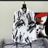 2024 Summer Mens Long sleeved Shirt Designer Casablanca Numeric Pattern Letter Print Single Row Button Shirt Flip Collar Fashion Loose Ice Thin Versatile M-3XL #120