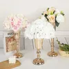 Creatief metaal Iron Art Flowers Vase Retro European Style Home Vazen Tabel Stand Party Decor Golden Wedding Decorations 240510