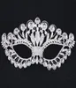 Maschera cristallo tono d'argento veneziano mascherato da sposa strass maschera di cristallo maschera di abbigliamento elegante da ballo da festa fj213981848