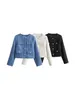 Vestes pour femmes Trafza Fashion décontractée rond Round Flip Decoration Hair Decoration Blazer Retro Street Shoot élégant