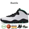 Jump Man 10 10s heren basketbalschoenen 10e verjaardag Seattle Steel Cement Tinker Bulls over Broadway Orlando Light Huarache Sports Trainers