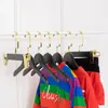 Light Luxury 10pcs Suit Wooden Hangers Clothes Organizer Closet Pants Hangers Drying RackNon-slip Gold Hook 240510