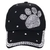 Femme Bear Paw Diamond Hats Party Baseball Cap de voyage CAPA