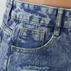 Shorts femminile femminile in denim pantaloncini jeans strappati pantaloncini medio aumentano jeans cortini da donna shorts 2023 shorts sport sciolti homewear y240504