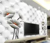 Abstract Lotus 3D Case Soft TV Mur mural 3D Fond d'écran 3D Papiers muraux pour TV Backdrop7611212
