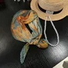 Scarves 2024 Pleated Rhombus Small Square Towel Scarf Polka Dot All-Matching Decorative Korean Style Crumpled Sexy Women's
