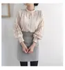 Blouses pour femmes French Royal Style Lace Shirt Office Lady 2024 Spring Summer Fairy Temprament Mollow Mash à manches longues à manches longues pour