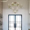 Chandeliers Gold Sphere Crystal Chandelier In Living Room Big Round Lighting For Foyer Lobby Master Bedroom Restaurant Shop