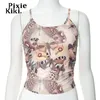 Pixiekiki Ed Tops Tops Y2K Vintage Camisole Coquette 2000S Vêtements esthétique Crop-top Shirt Summer 2024 P85BZ10 240506