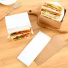 Sándwiches de papel Kraft al por mayor Caja de envoltura de huevo espeso Bane de desayuno Cajas de paquetes Bandeja TEATime ZZ ZZ