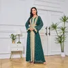 robe Fashion designer dresses for women Arab Clothing Robe Embroidered Cardigan Vest Two-piece Dress evening dresses elegant