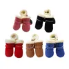 Hondenkleding 4 stks Dikke Warm waterdichte Winter Pet Shoes Anti-Slip Rain Snow Boots Footwear For Small Dogs Puppy Chihuahua Booties