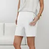 Frauen Shorts Casual Athletic Womens Button Solid hoher Taille Sommer Koreanische Baumwolle übergroß