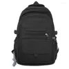 Sırt çantası siyah kadın naylon gençler için preppy tarzı okul çantası öğrenci büyük kapasiteli seyahat sırtlı 2024 bayan bagpack
