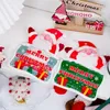 Present Wrap 6st Christmas Plastic Candy Bags Santa Claus/Snowman/Handskar Biscuit Packaging Bag 2024 Navidad Home Party Gifts Packing