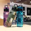 Bouteilles d'eau sportive en plastique tasse extérieure portable anti-goutte et échelle tropicale Space Space Student Jump Bottle