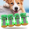 Dog Apparel 4Pcs Stylish Shoes Zipper Closure Good Air Permeability Pet Sneakers Non-slip Dogs Boots Supplies Puppy