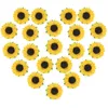 ギフトラップ100 PCSヒマワリ紙人工ヘッドヒマワリ偽の花飾りdiy花の飾り