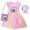 Abiti da ragazza Gabbys bambola casa ragazza gatto delizioso ruolo da gioco costume sacchetto per abbigliamento da ragazza kawaii per bambini abbigliamento da abbigliamento per le feste di compleanno t240509