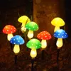 Newest Version 8-pack Solar Lights Decor, 8 Modes Waterproof Outdoor Multi-colored Mushroom LED Fairy Lamp for Christmas Halloween Garden Yard Lawn