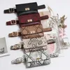 Midjeväskor Fanny Pack för kvinnor Fashion Serpentine Bag Läder Vintage Belt Phone Pocket Chest