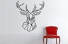 51x86cm 2016 Ny design Geometric Deer Head Wall Sticker Geometry Animal Series Decals 3D Vinyl Wall Art Custom Home Decor3569200