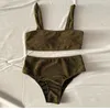 Swimwear Women 2024 Color Bikini Sexy Sexy High Waist Split Swimsuit For Women