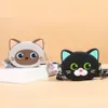 Cartoon Silicone Crossbody Fun Meow Zero Wallet Little Cat Mini Umhängetasche Kinder 3d dumme süße 78% Fabrik Großhandel