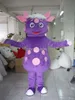 マスコット衣装大人のための紫の羊動物衣装学校のマスコットファンシードレスコスチュームを宣伝する