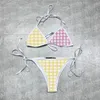 Splicing color Bikinis Set Women Swimwear Letter Prind Bathing Bathing