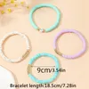 Strand 4 Sets Of Soft Clay Bracelets With Colorful Stackable Heart Elastic For Male And Female Concert Exchange Gift Bracelet