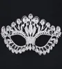 Maschera cristallo tono argento veneziano mascherato da sposa strass maschera di cristallo maschera di abbigliamento elegante da ballo da festa fj217871038