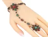 Nieuwe Turkse armband voor vrouwen Antieke prachtige kristal terug van de handketen Indiase bloemenjuwelenarmbanden1532708