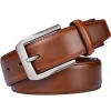 Ceinture de robe en cuir authentique des ceintures concept cousu classique de 38 mm