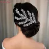 Headpieces TOPQUEEN Wedding Hair Comb For Bride Handmade Rhinestone Bridal Clip Accessories Headpiece With HP576