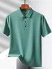 Men's Polos Men Polo Shirt Cool Thin Summer Oversized 4xl 5xl Plus Size 2024 Top Quality Seamless Fashion Short Sleeve T-Shirt Male