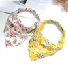 63 Style Böhmen -Bandana für Frauen elastische Haarbänder Triangle Headscarf Floral Print Head Wrap Schalzubehör Kopfbedeckung 240430