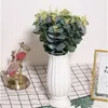 Decoratieve bloemen kunstmatige bruiloft decor tak cake diy plastic planten bladeren groene stengels nep eucalyptus bos
