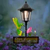 Crosslight Solar LED Hummingbird Welcome Signal Treofroping Jardin Pleed Light Outdoor Decoration - Décor pour cour, pelouse, patio, chemin, arrière-cour |Blanc chaud