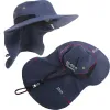 Utomhus unisex solskydd mössor hink hatt fast avslappnad grimsol block snabb torkande fiskeklättring hatt uv skydd ansikte nacke