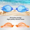 Goggles de plongée 1pc en silicone pour enfants anti-brouillard Swimming Goggles plongée et surf conception mignonne adaptée aux filles pour garçons pour prendre des douches de maillot de bain d'été Q2404101